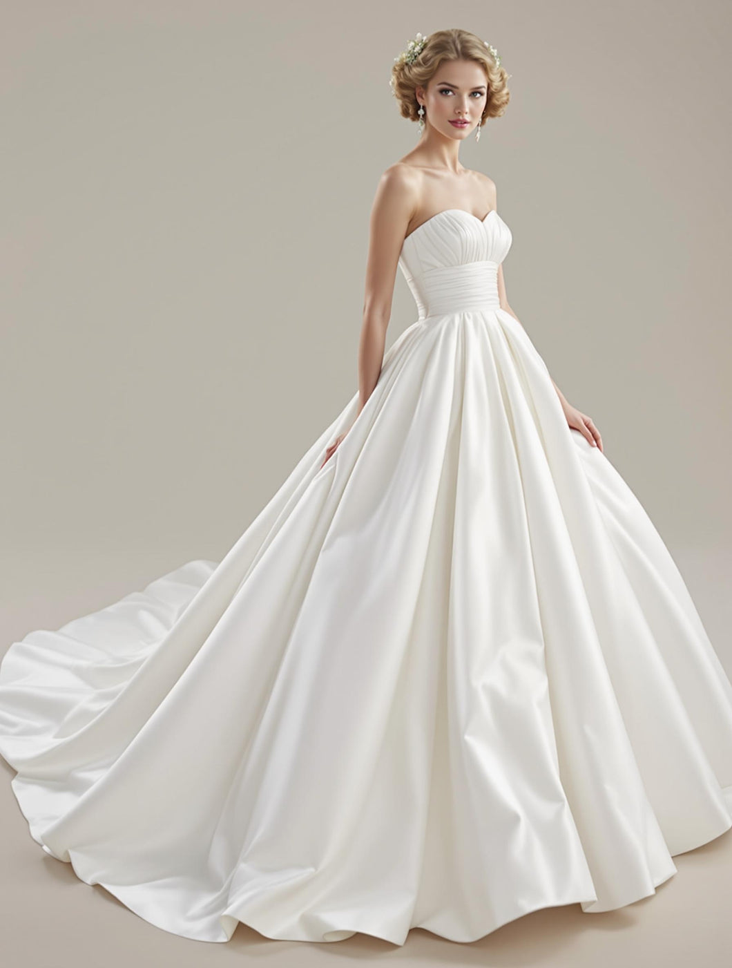 Ainslie wedding gown in white