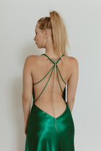 Load image into Gallery viewer, Ashli green dress back
