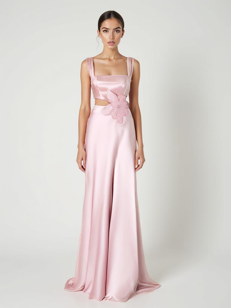 baby pink with beaded motife