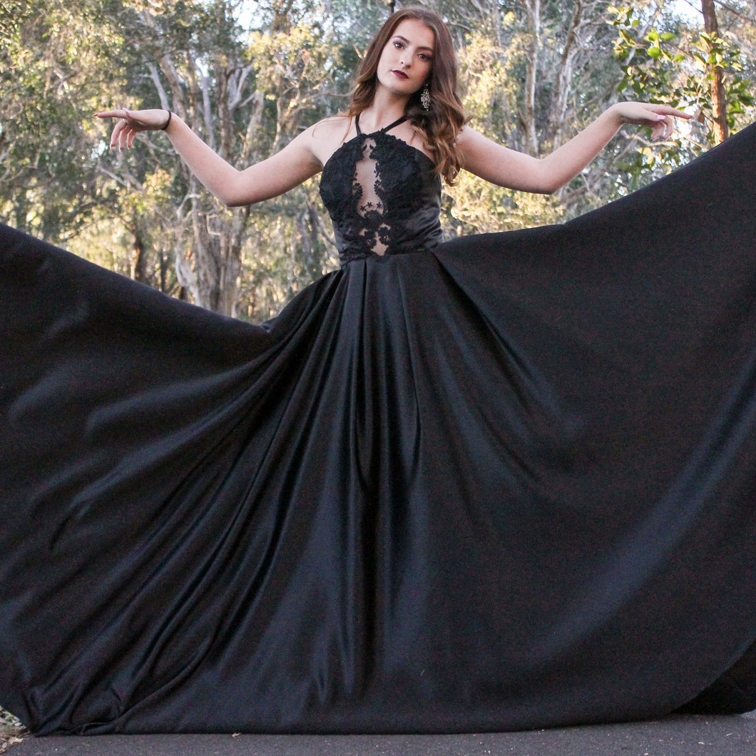 black dramatic dress