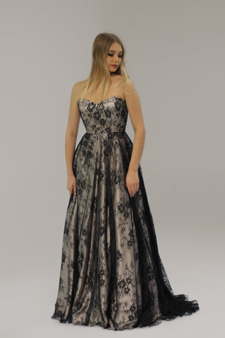 black lace large skirt 