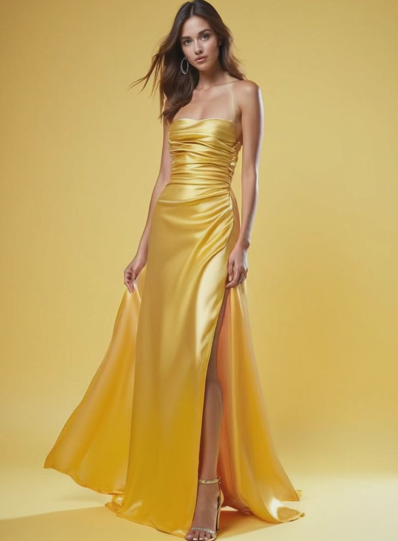 Serene yellow formal dress
